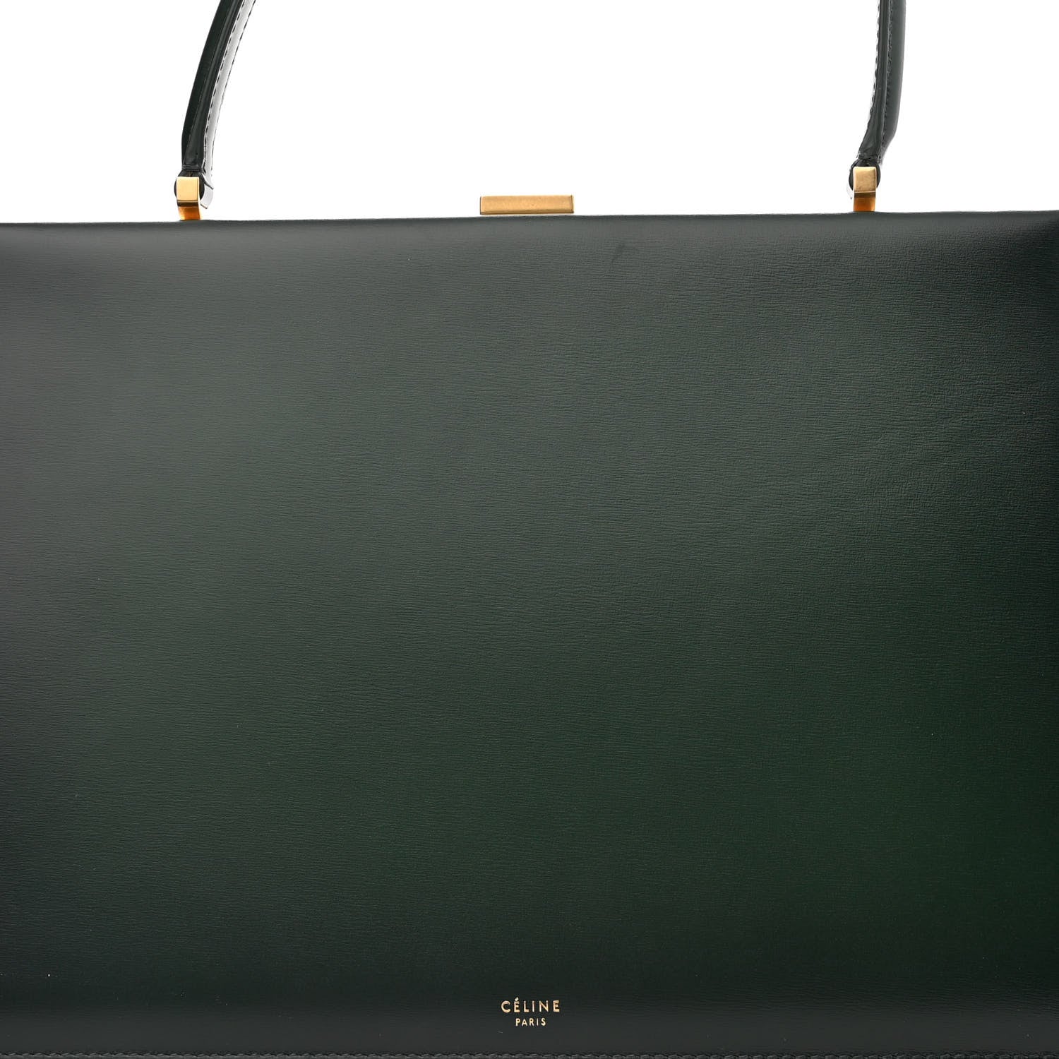 Celine Box Calfskin Medium Clasp Bag Dark Green 9 of 9