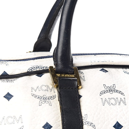 MCM Visetos Weekender Duffle Bag White 10 of 18