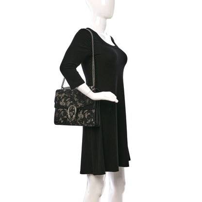 Gucci GG Supreme Monogram Arabesque Medium Dionysus Shoulder Bag Black 2 of 9