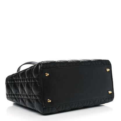 Christian Dior Lambskin Cannage Medium Lady Dior Black 3 of 10