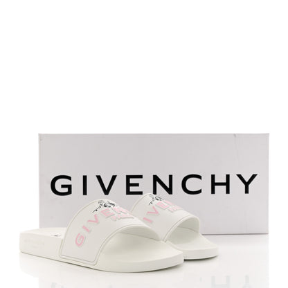 Givenchy X DISNEY Rubber Logo 101 Dalmatians Pool Slide Sandals 37 White Black Pink 11 of 11