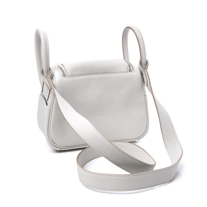 Hermes Taurillon Clemence Mini Lindy 20 Gris Perle 2 of 13
