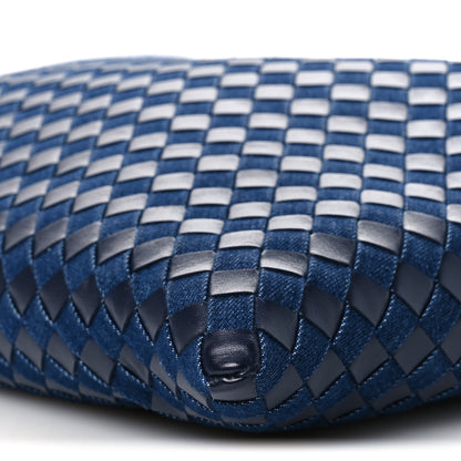 Bottega Veneta Denim Nappa Intrecciato Large Hop Abyss Indigo 9 of 9