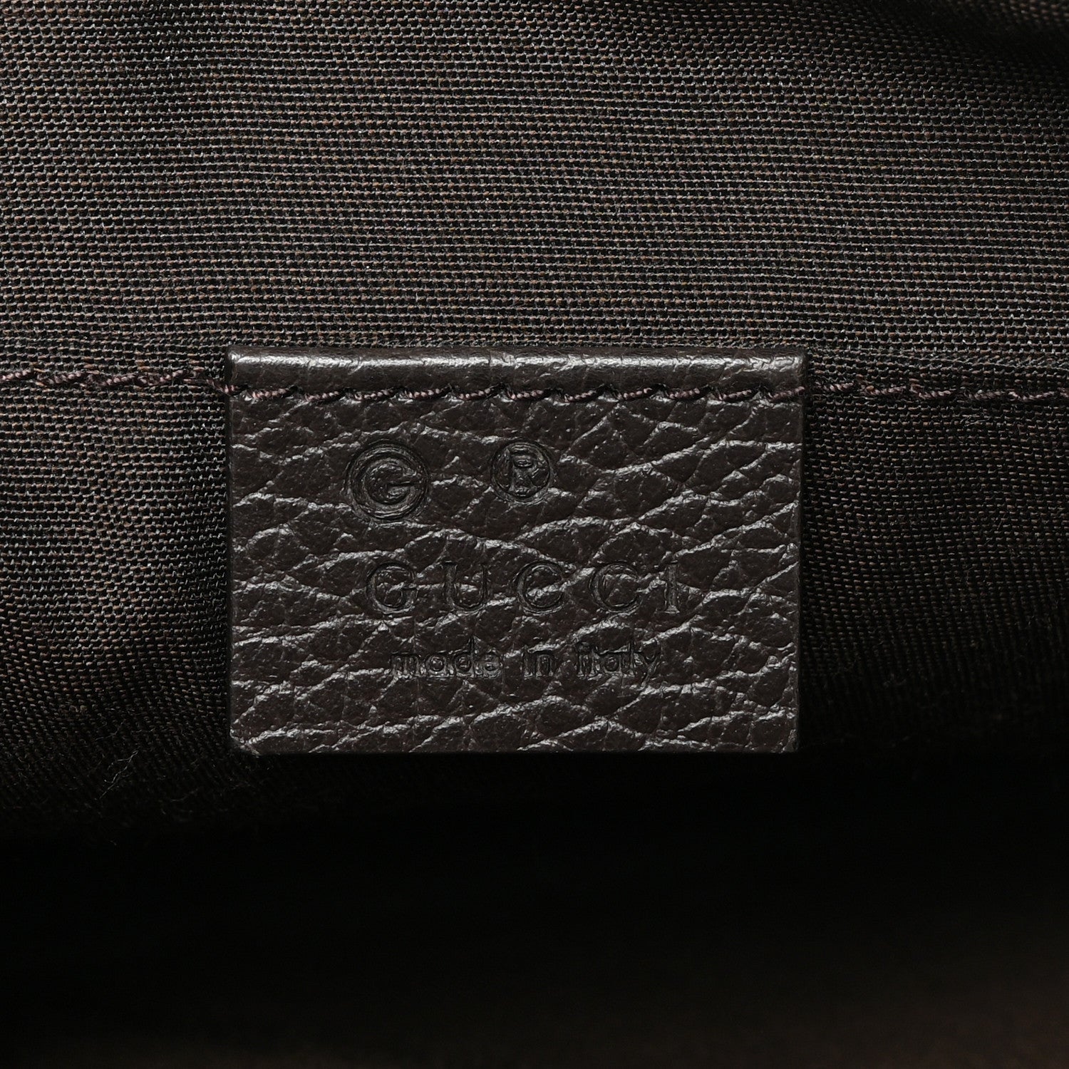 Gucci Monogram Dollar Calfskin Belt Bag Beige Ebony Testa di Moro Marrone Scuro 6 of 9