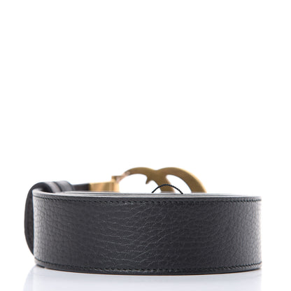 Gucci Calfskin Double G Reversible 37mm Belt 85 34 Black Cocoa 3 of 6