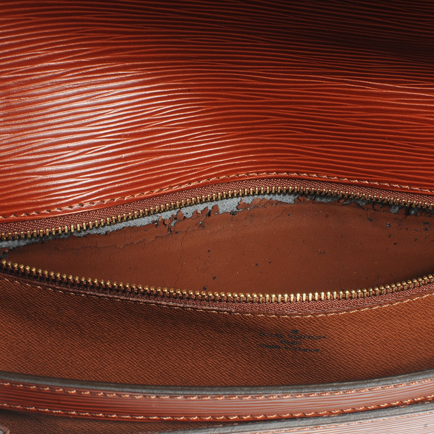 Louis Vuitton Epi Sellier Dragonne Pochette Fawn 5 of 9