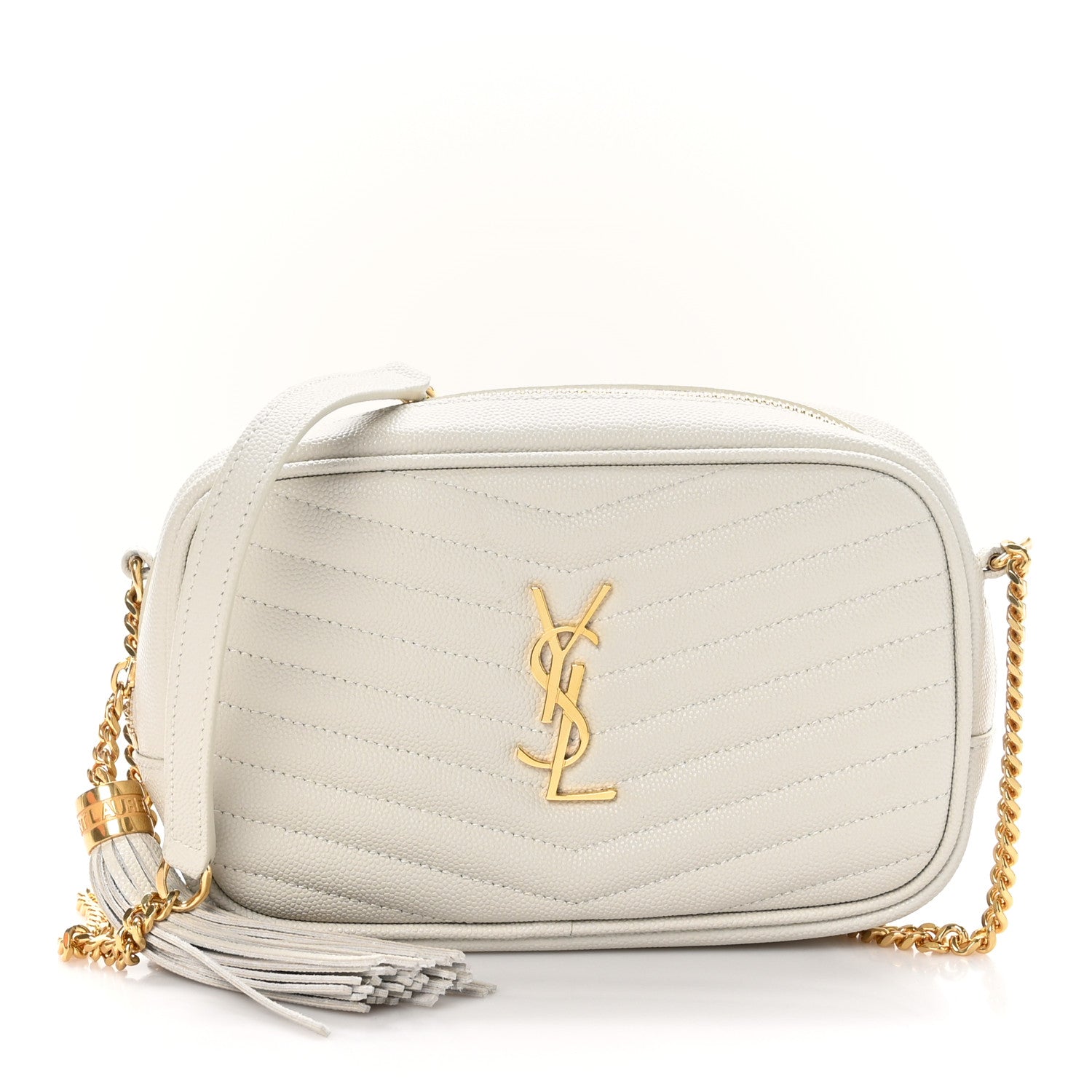 Saint Laurent Grain De Poudre Matelasse Monogram Mini Lou Camera Bag Crema Soft 1 of 12