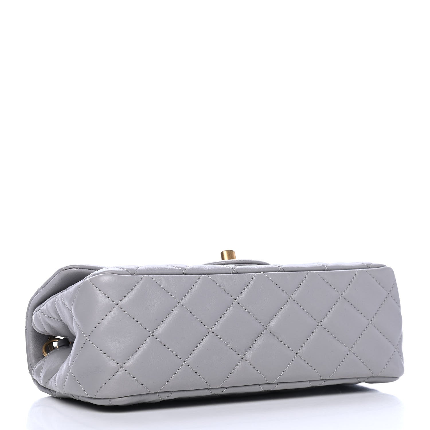 Chanel Lambskin Quilted Mini Rectangular Pearl Crush Flap Grey 3 of 4