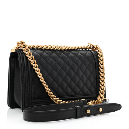 Chanel Caviar Quilted Medium Boy Flap Black 2 of 11