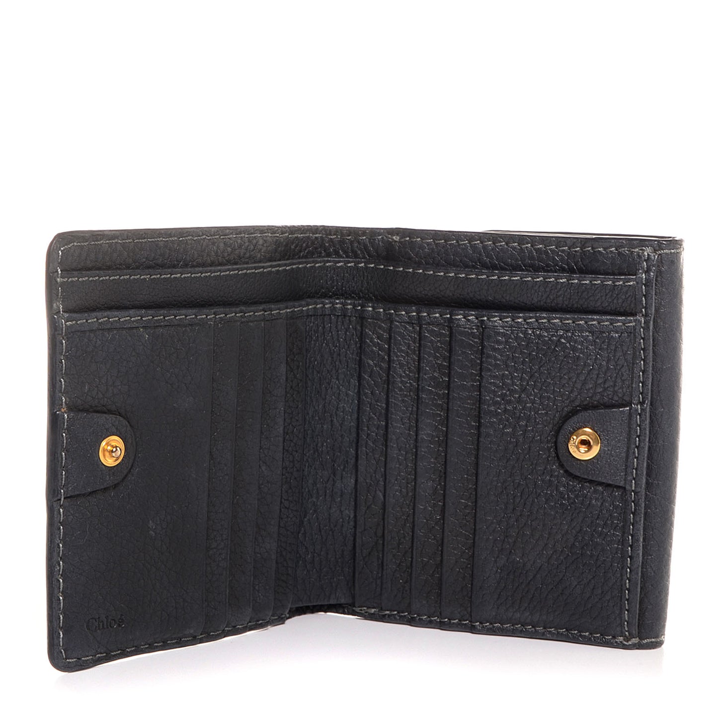 Calfskin Marcie Square Wallet Black