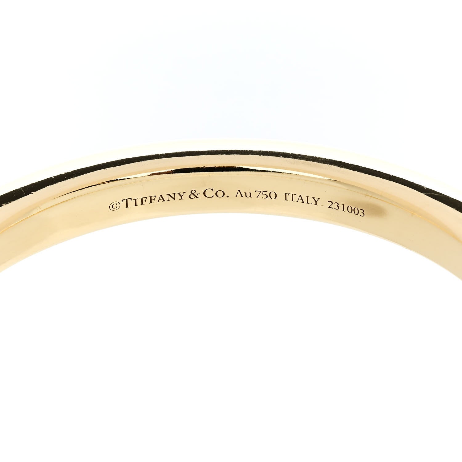 Tiffany 18K Yellow Gold Tiffany Lock Bangle Bracelet 3 of 3
