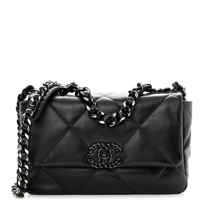 Chanel Lambskin Quilted Medium Chanel 19 Flap So Black 1 of 11