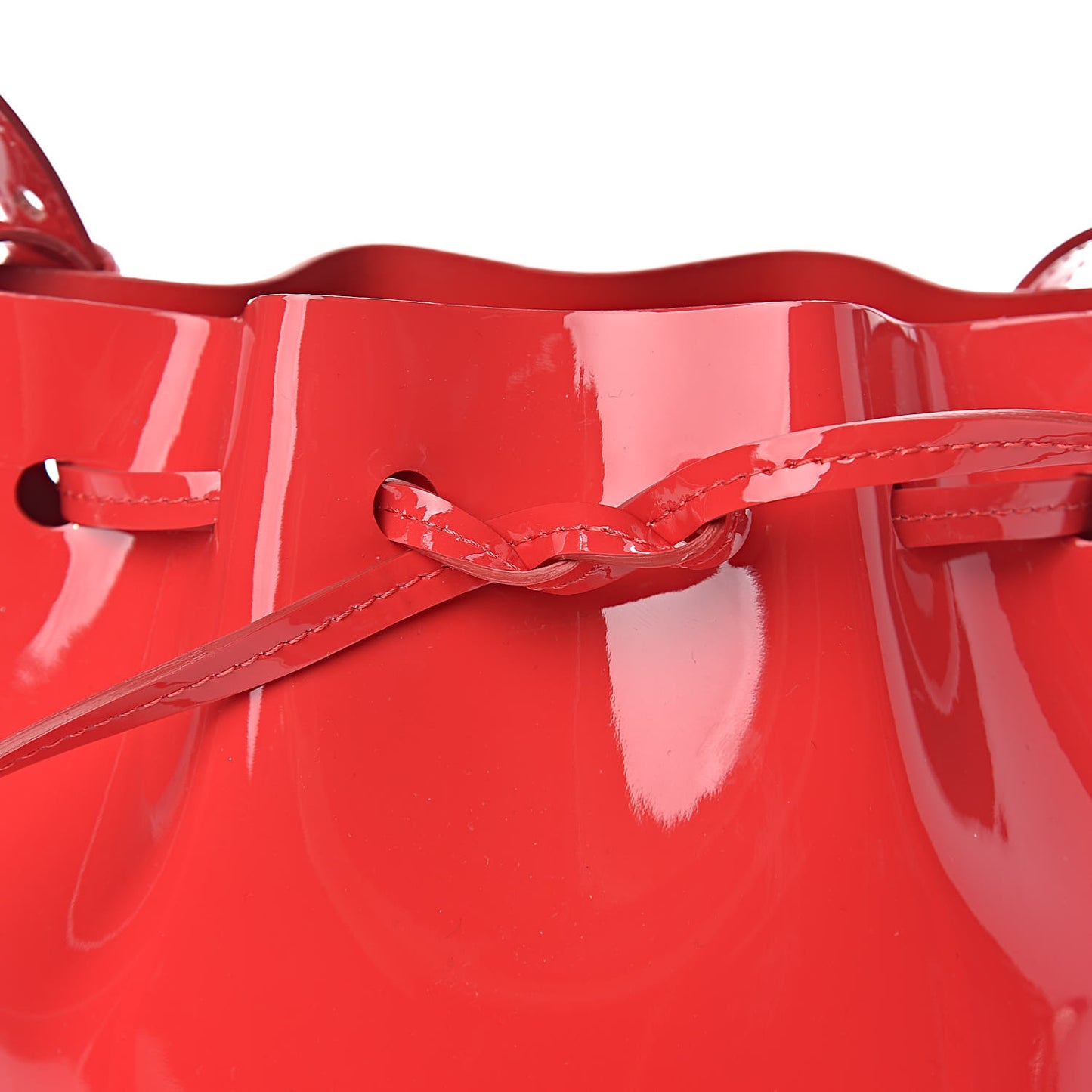 Patent Calfskin Mini Mini Bucket Bag Flamma