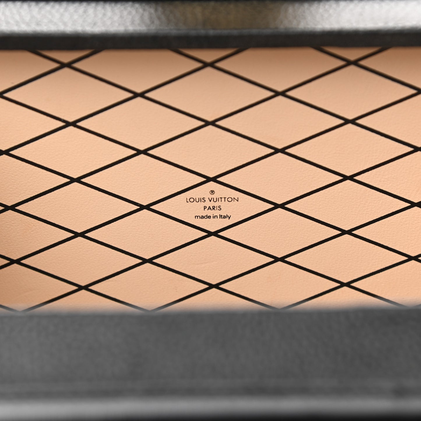 Monogram Calfskin Petite Malle Black White