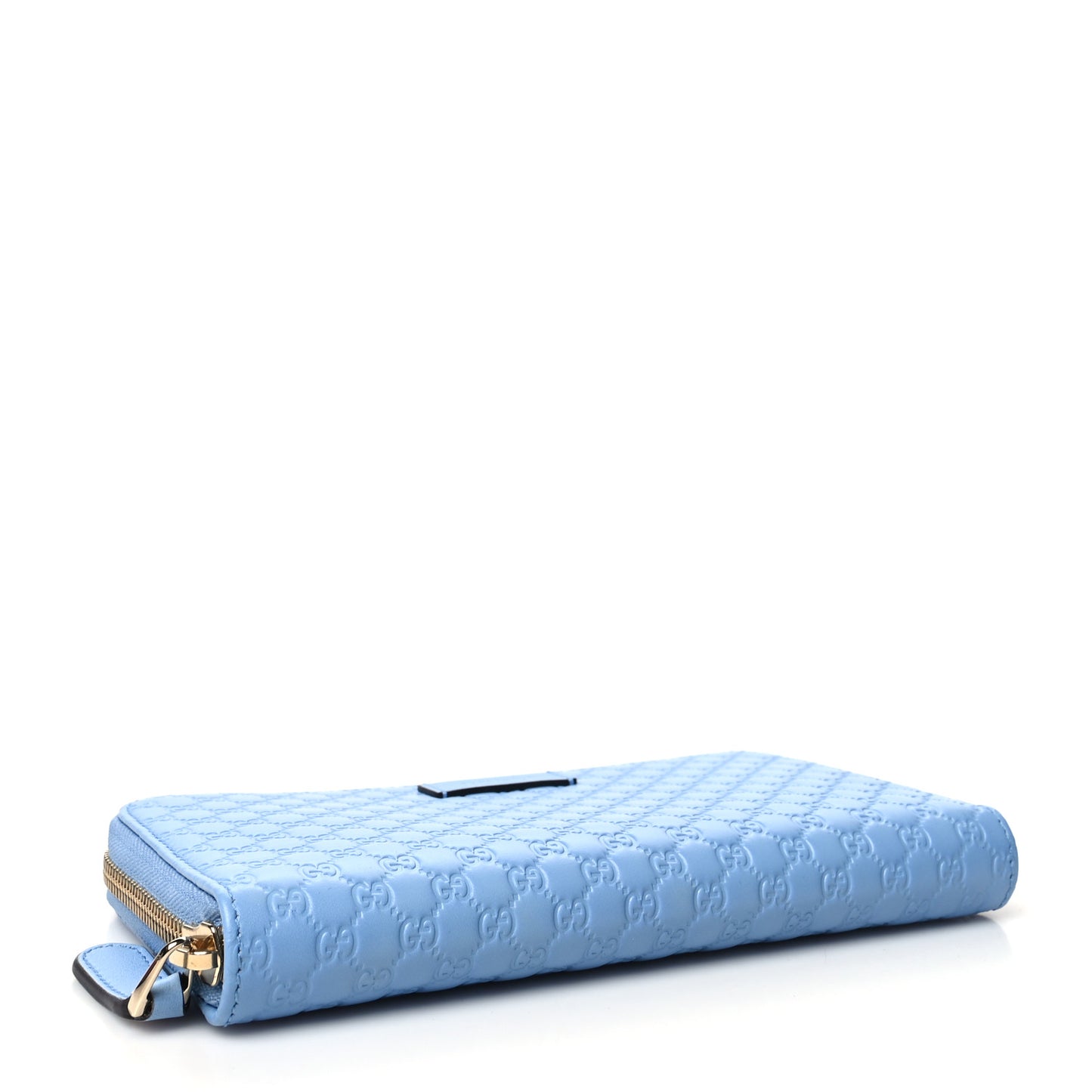 Microguccissima Zip Around Wallet Mineral Blue