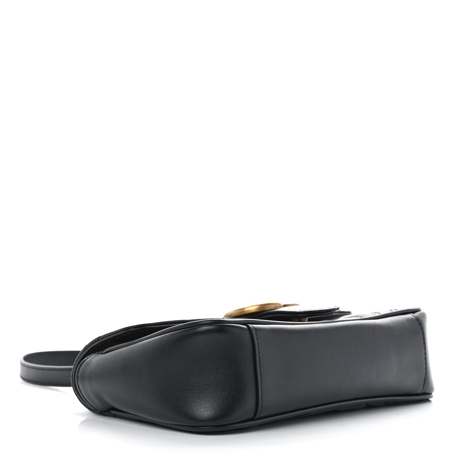 Gucci Calfskin Matelasse Mini GG Marmont Shoulder Bag Black 4 of 11