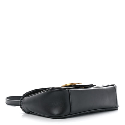 Gucci Calfskin Matelasse Mini GG Marmont Shoulder Bag Black 4 of 11