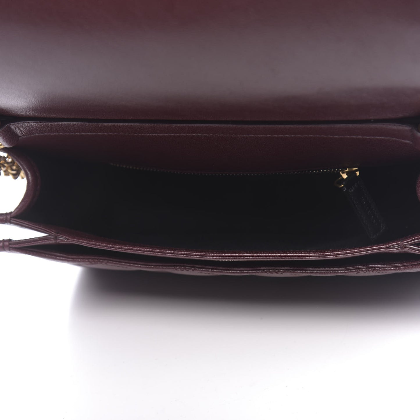 Lambskin Quilted Mini Becky Chain Bag Burgundy