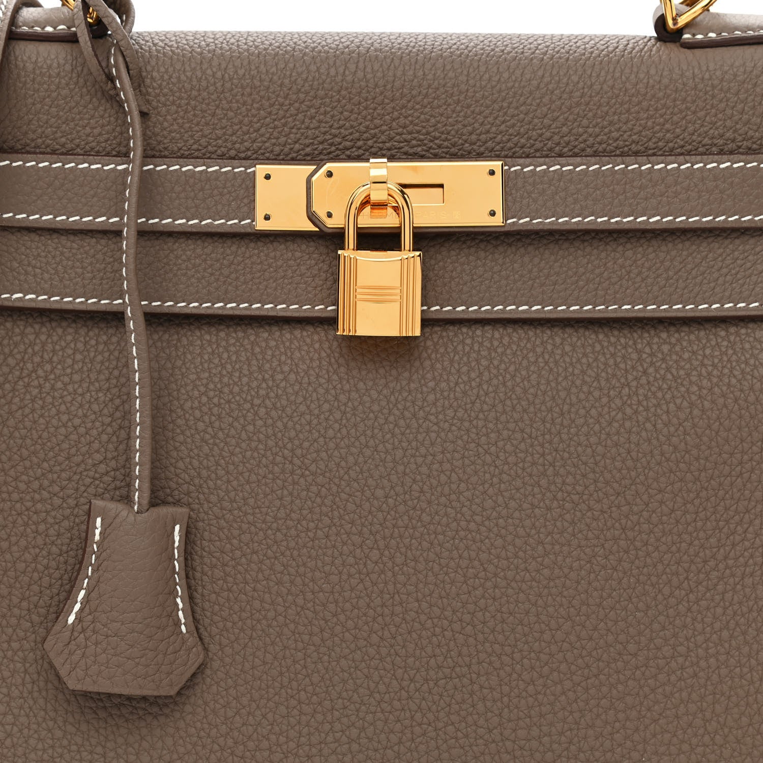 Hermes Togo Kelly Retourne 28 Etoupe 8 of 12