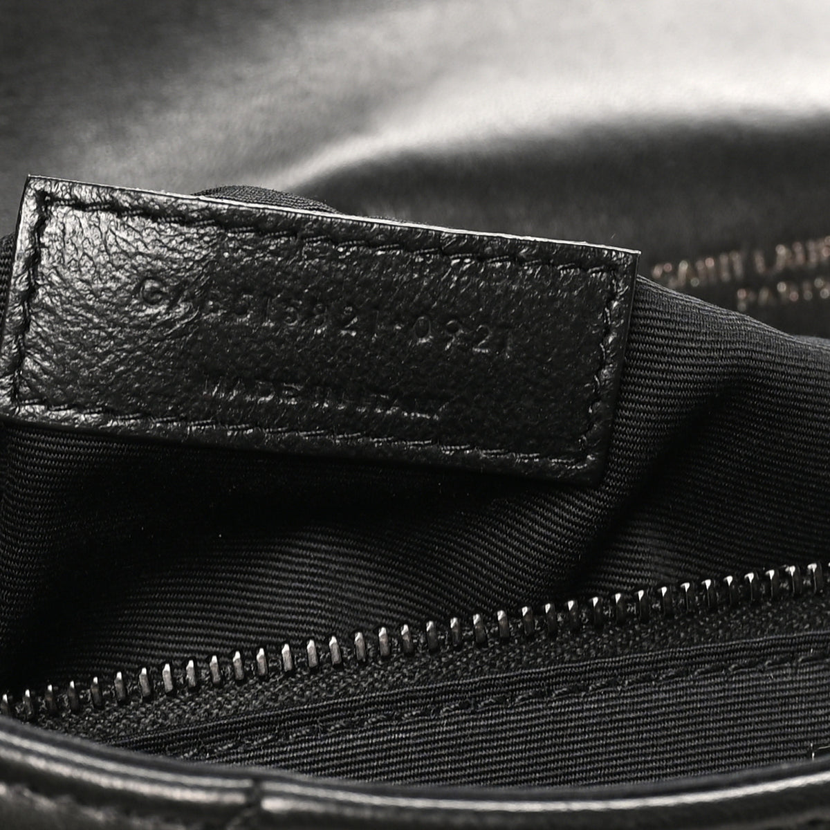 Saint Laurent Lambskin Patchwork Monochrome Monogram Medium Jamie Black 7 of 10