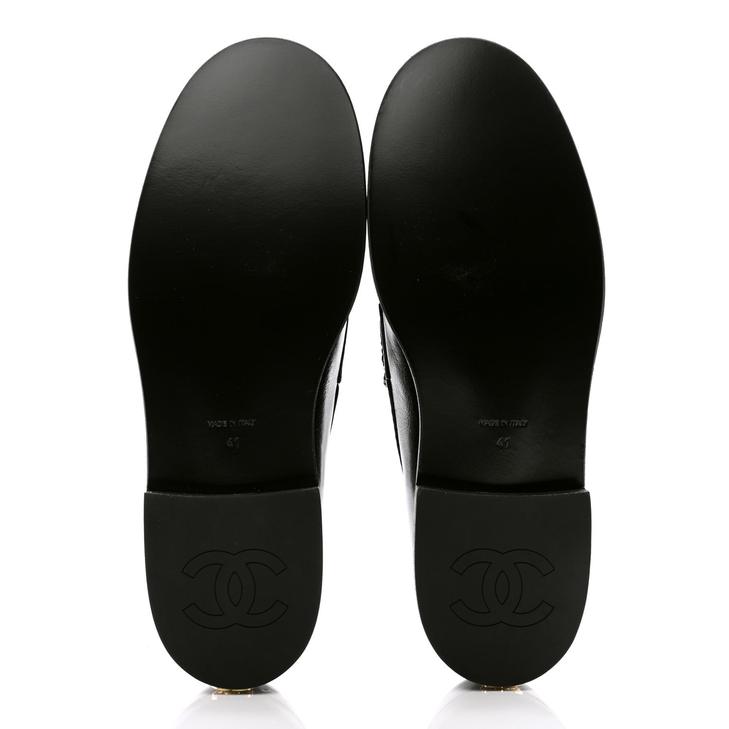 Chanel Calfskin Enamel Charms Mocassin Loafers 41 Black 7 of 9
