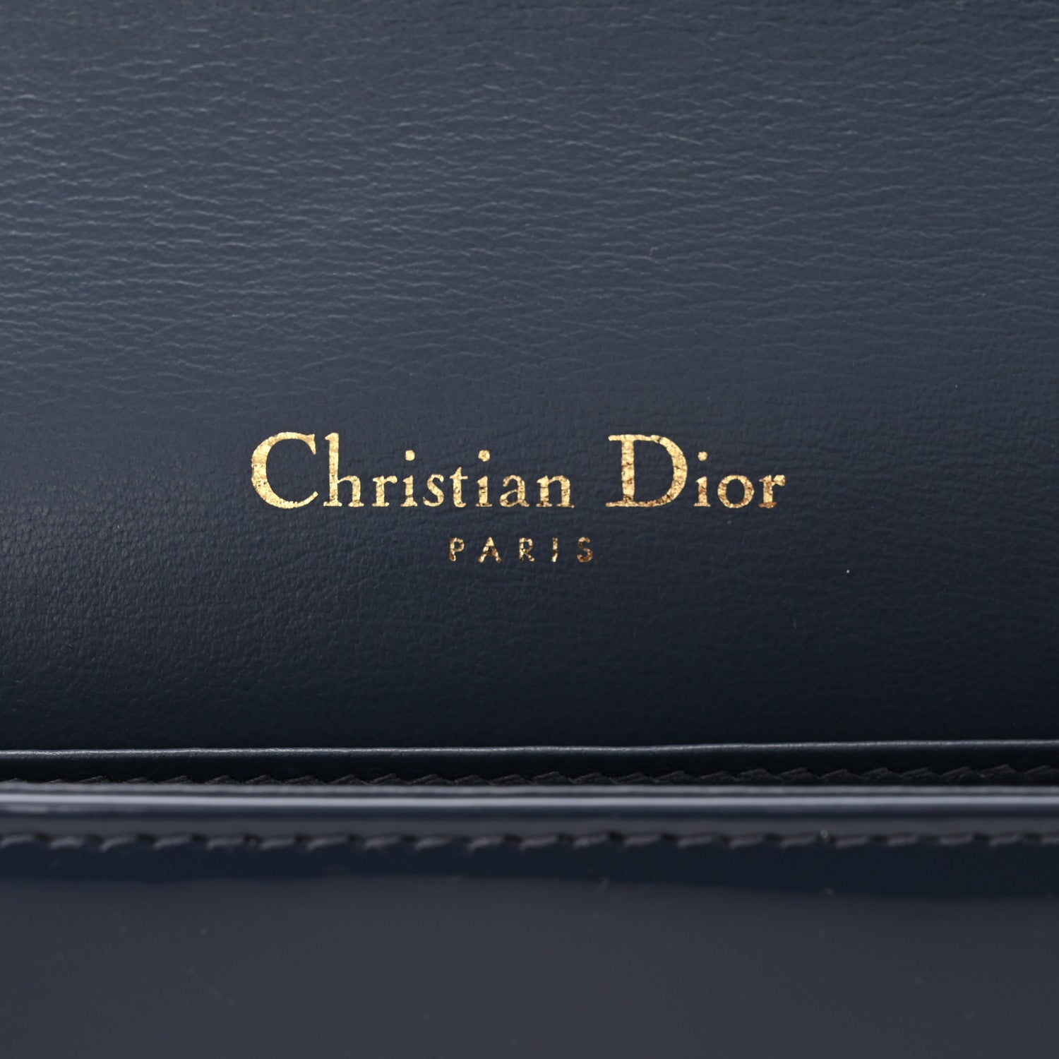 Christian Dior Patent Cannage Lady Dior Chain Wallet Denim 7 of 13