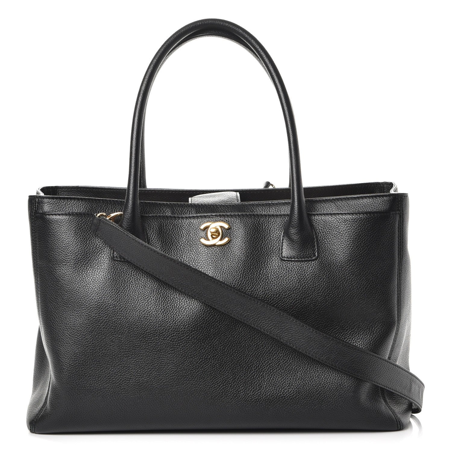 Chanel Calfskin Cerf Executive Shopper Tote Black 1 of 9