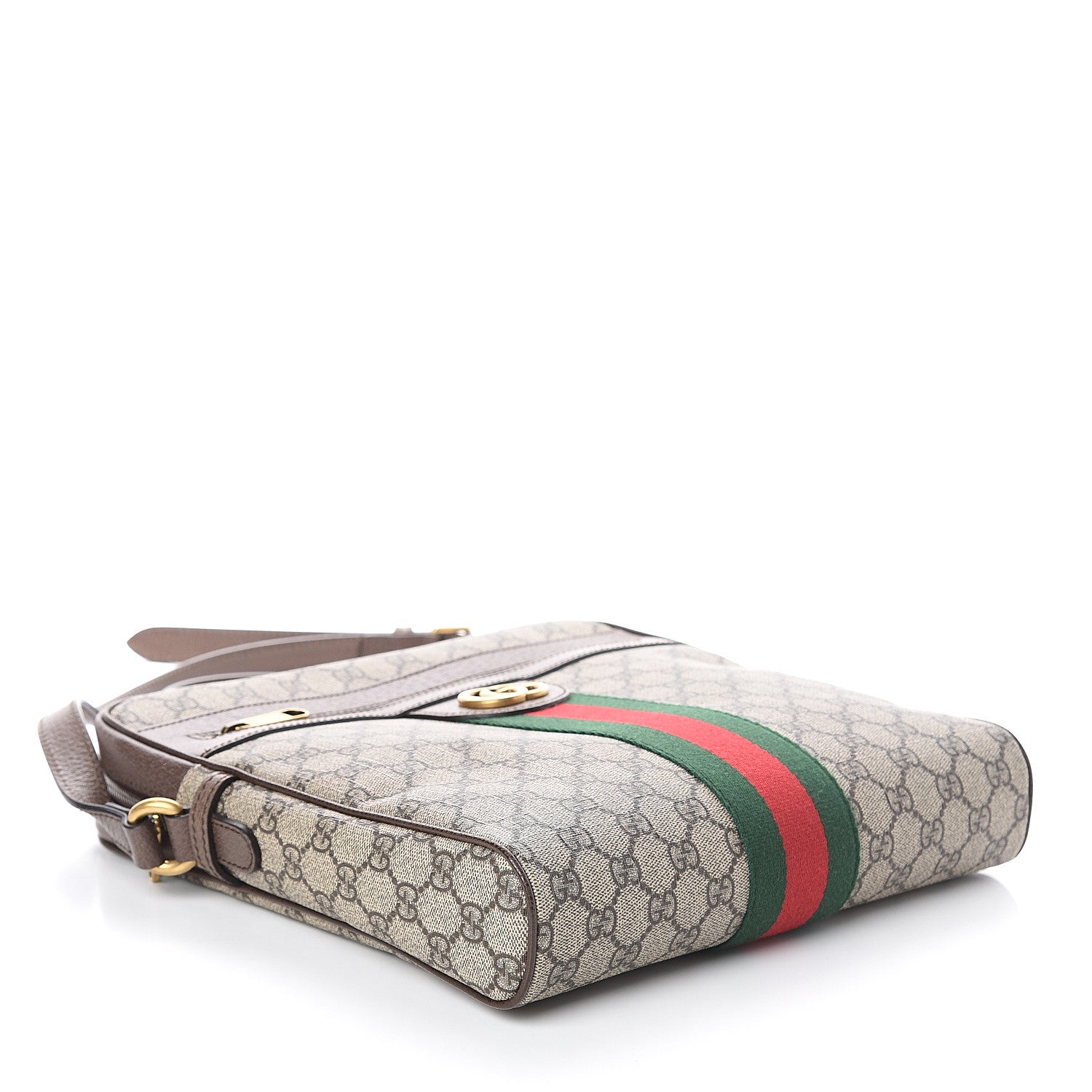 Gucci GG Supreme Monogram Web Medium Ophidia Messenger Bag Brown 3 of 8