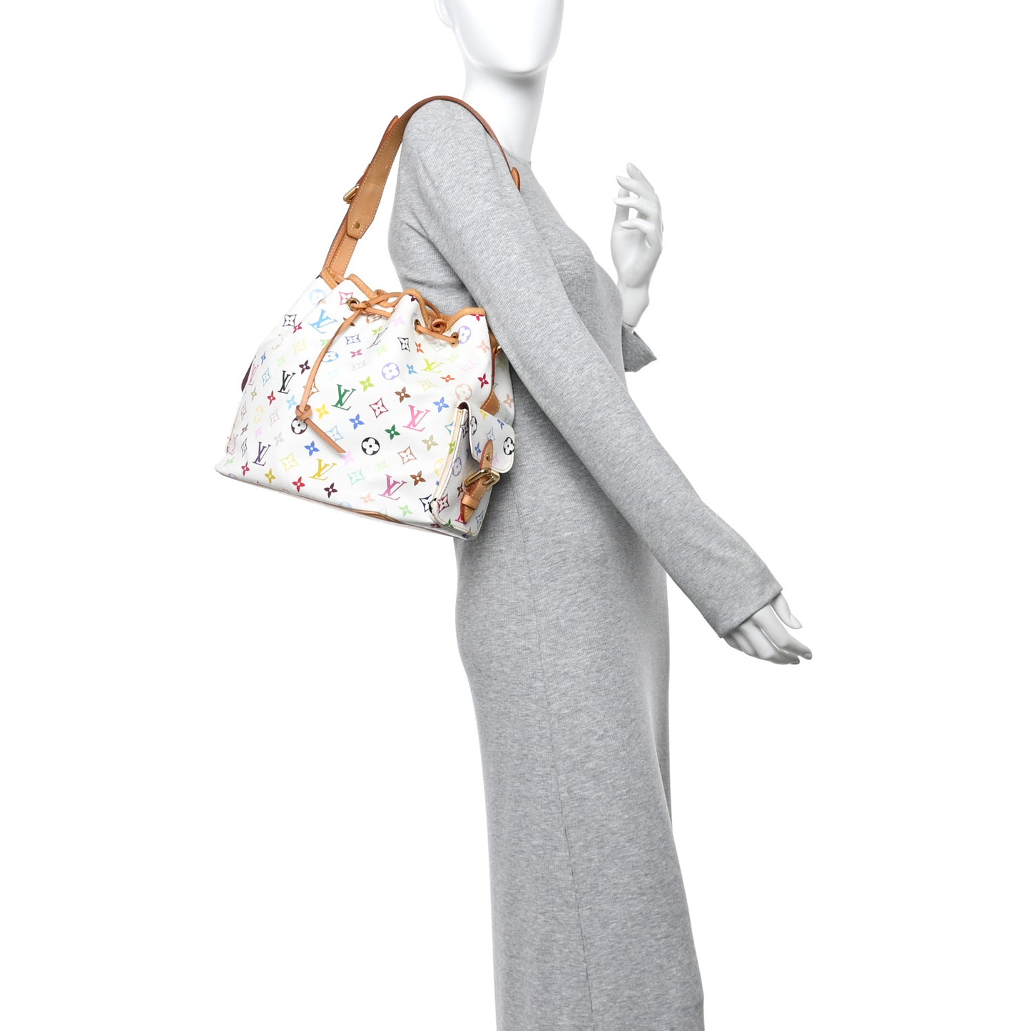 Monogram Multicolor Petit Noe White