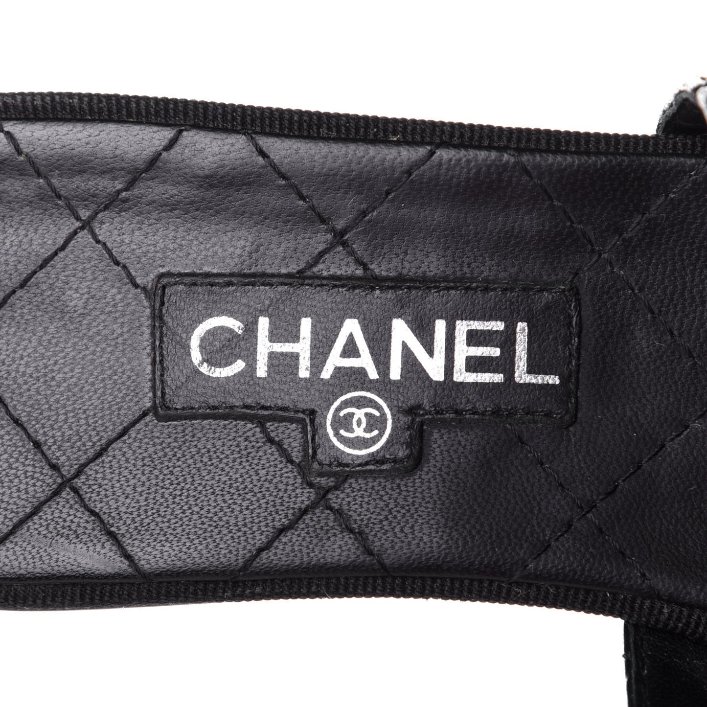 Lambskin Quilted Turn Lock CC Platform Mule 38 Black