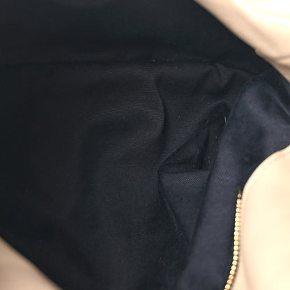 Saint Laurent Lambskin Quilted Small Loulou Puffer Monogram Chain Satchel Dark Beige 5 of 9