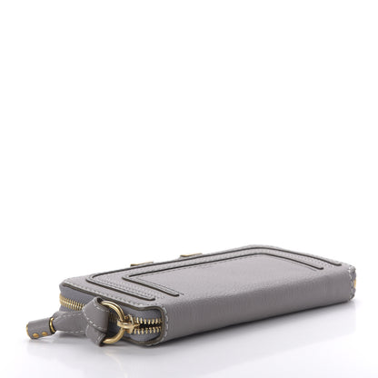 Chloe Calfskin Marcie Long Zip Around Wallet Cashmere Grey 4 of 9