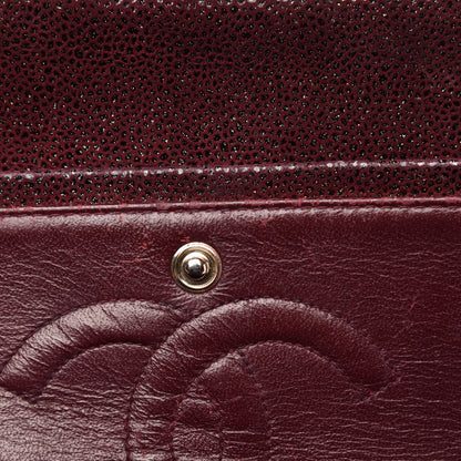 Chanel Iridescent Caviar Quilted Medium Double Flap Burgundy 8 of 13