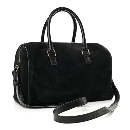 Saint Laurent Calfskin Suede Classic Duffle 6 Black 3 of 10