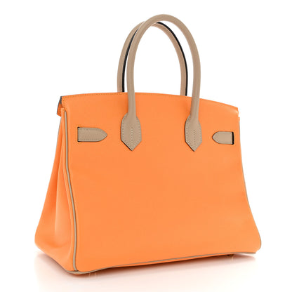 Hermes Epsom Horseshoe Birkin 30 Jaune D'or Trench 3 of 12