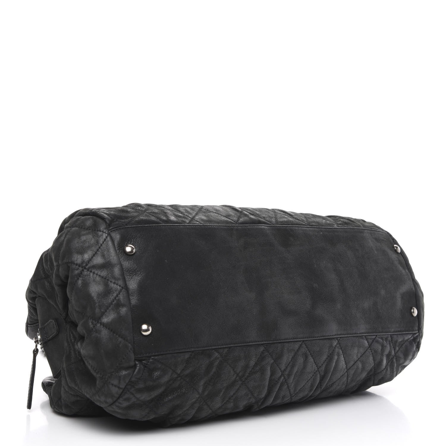 Chanel Iridescent Calfskin Chic Quilt Bowling Bag Black 4 of 14