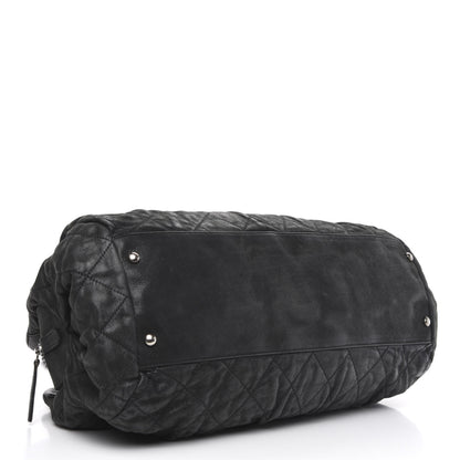 Chanel Iridescent Calfskin Chic Quilt Bowling Bag Black 4 of 14