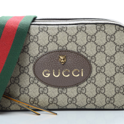 Gucci GG Supreme Monogram Web Neo Vintage Shoulder Bag Beige New Acero Crop 8 of 12