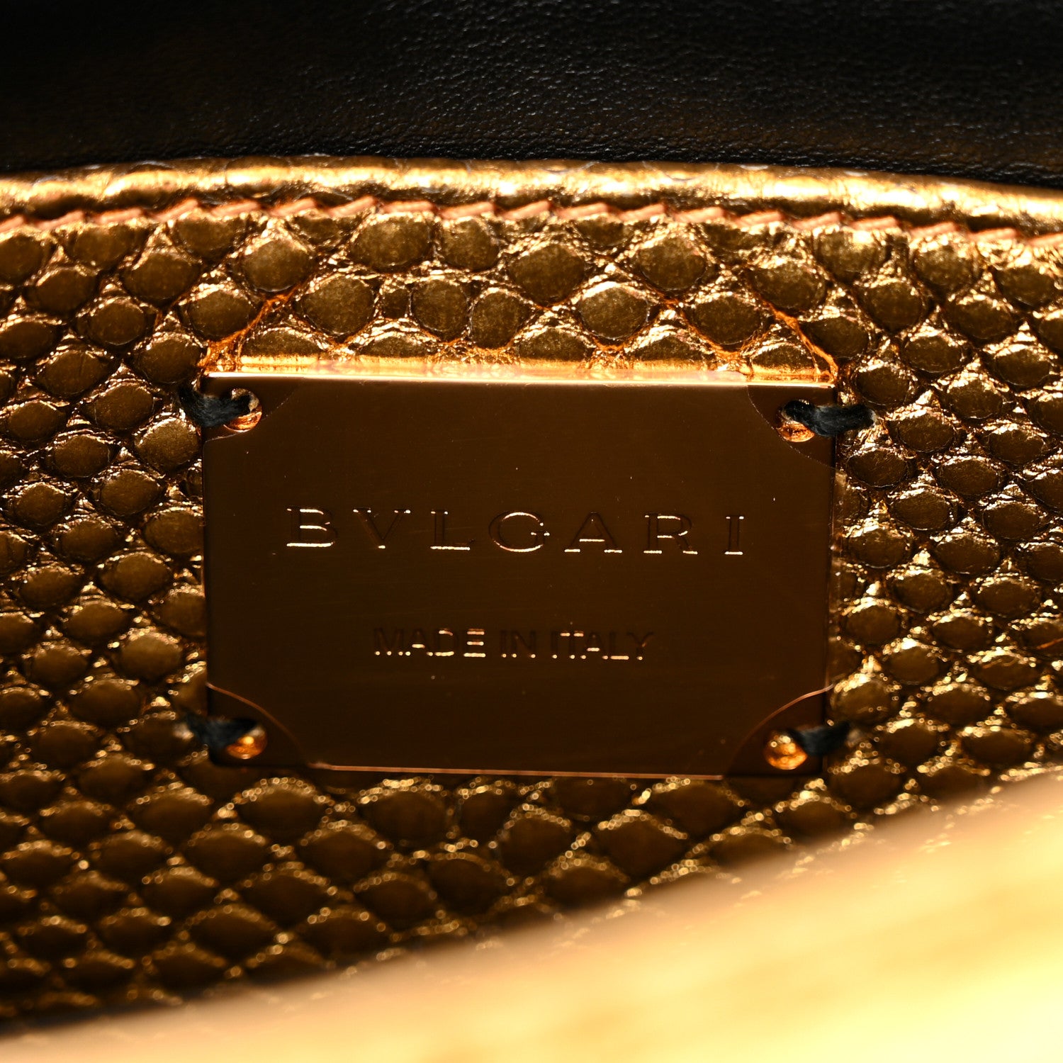 Bulgari Metallic Karung Forever Serpenti Bag Gold 7 of 11