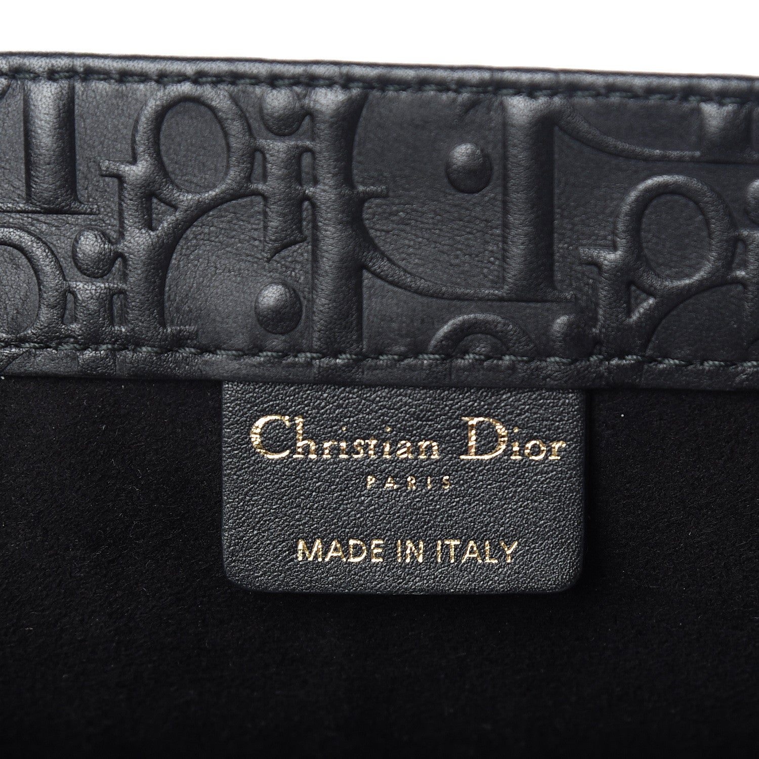 Christian Dior Oblique Calfskin Embossed Medium Book Tote Black 6 of 10