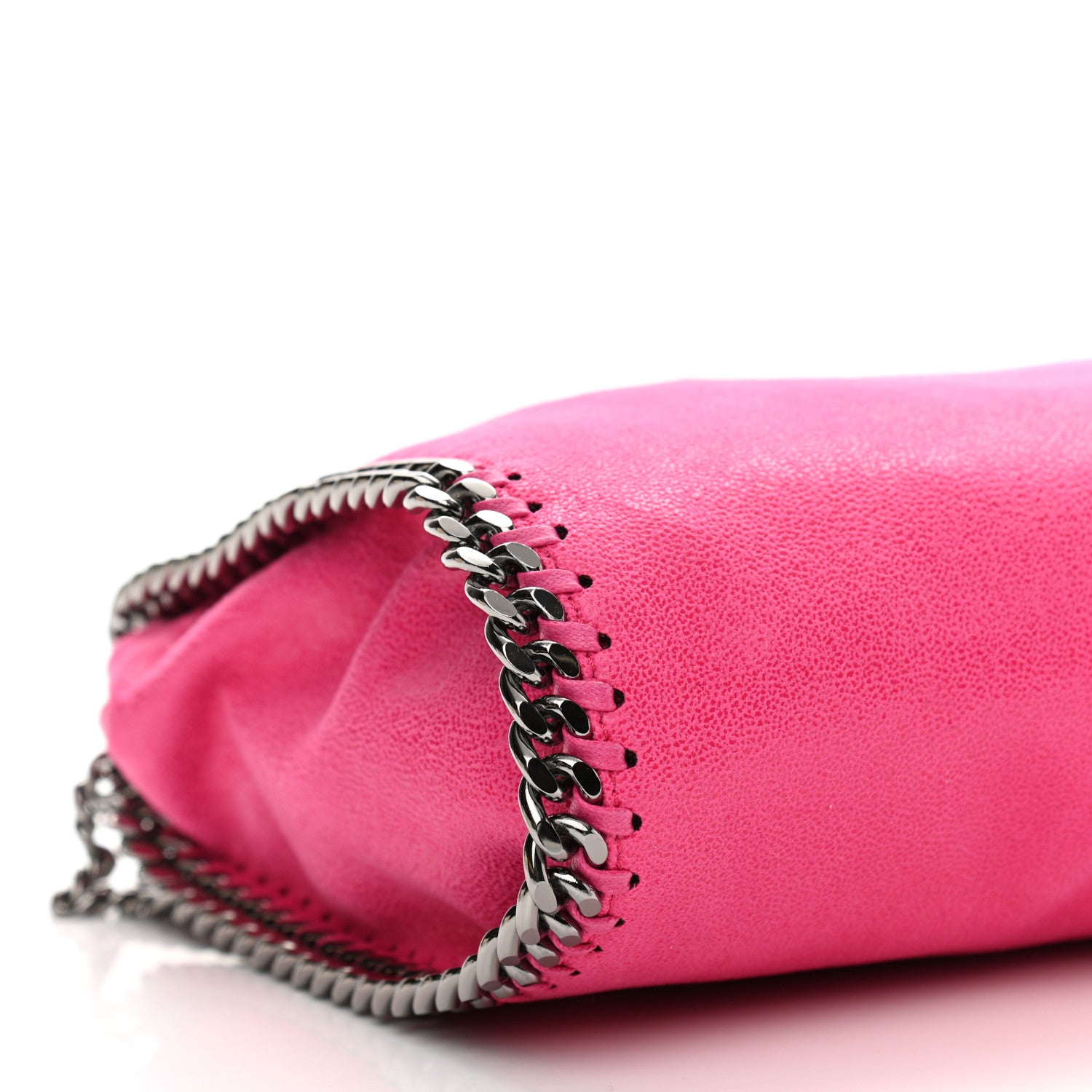 Stella McCartney Shaggy Deer Mini Falabella Fold Over Tote Hot Pink 6 of 7