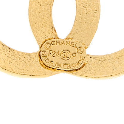Chanel Metal Textured CC Earrings Gold 4 of 5