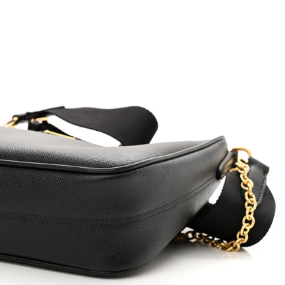 Prada Saffiano Lux Re-Edition 2005 Shoulder Bag Black 10 of 10