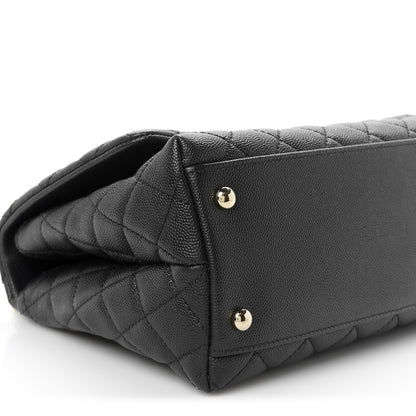 Chanel Caviar Quilted Small Coco Handle Flap Black 10 of 12
