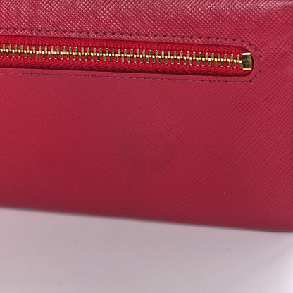 Prada Saffiano Fiocco Bow Continental Wallet Peonia 13 of 15