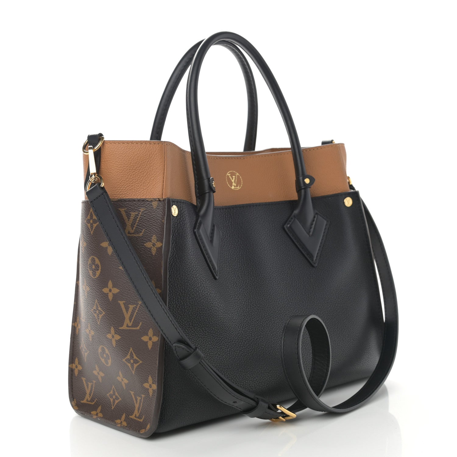 Louis Vuitton Calfskin Monogram On My Side Black 3 of 10