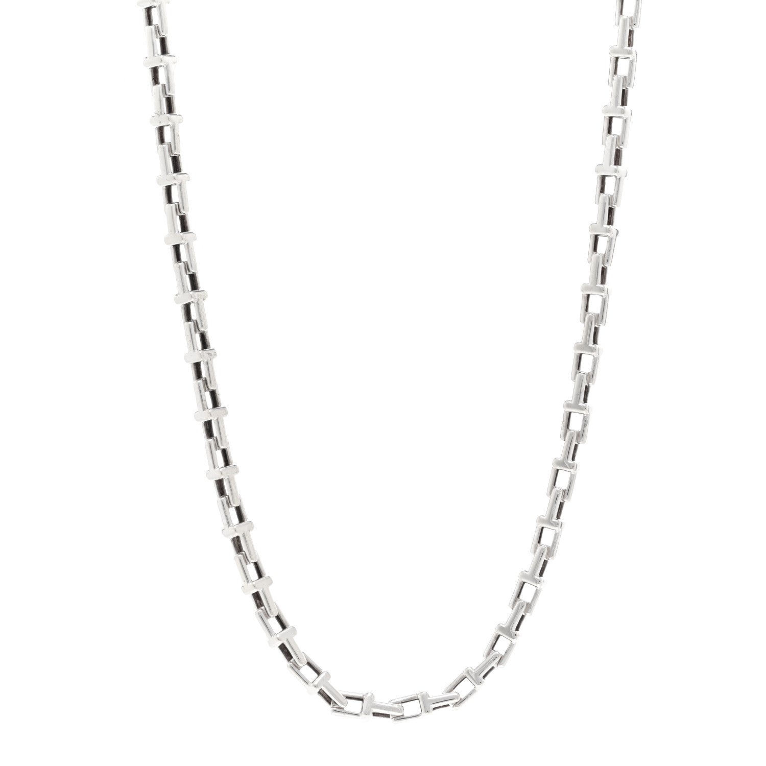 Tiffany Sterling Silver Tiffany T Chain Necklace 1 of 4