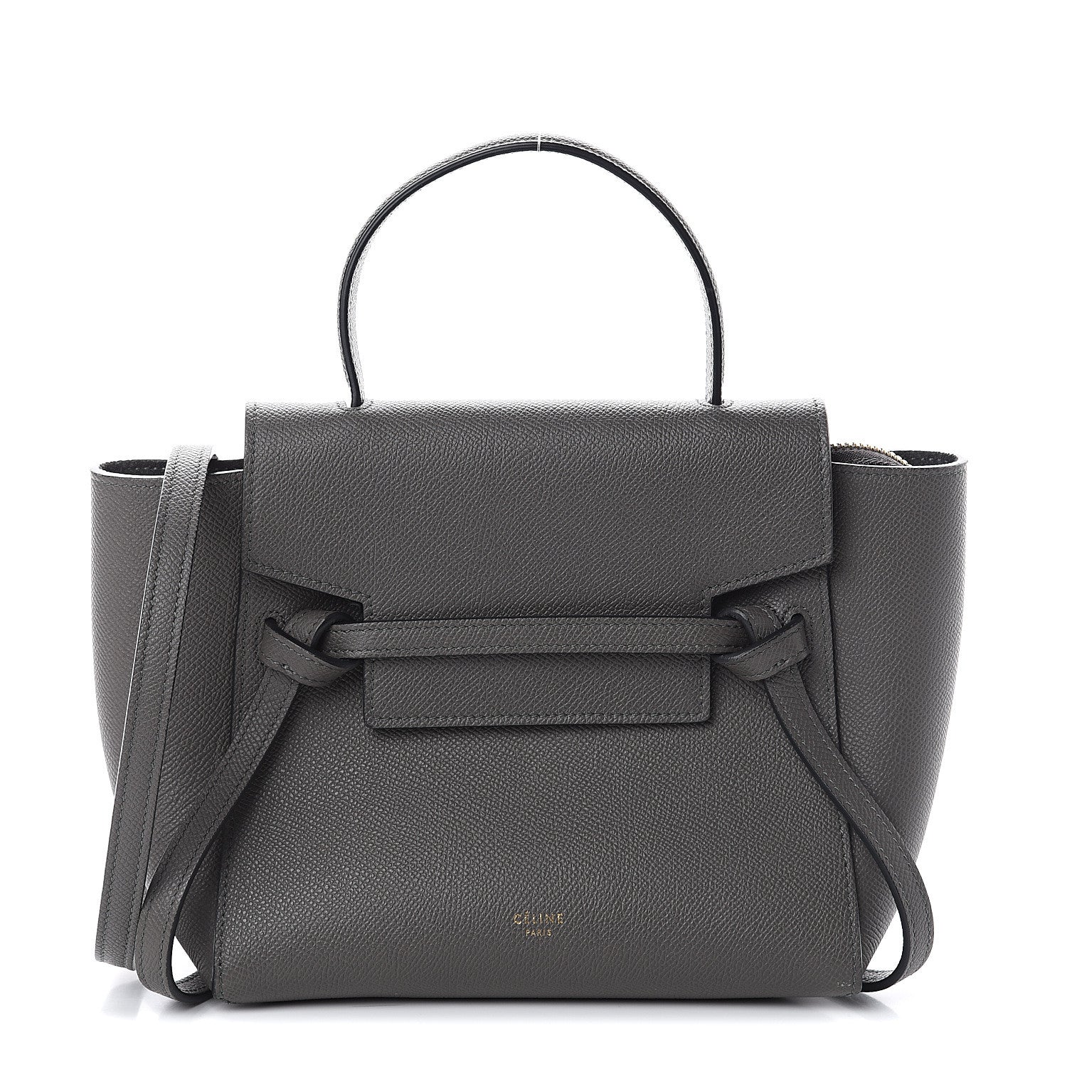 Celine Grained Calfskin Nano Belt Bag Grey 1 of 8