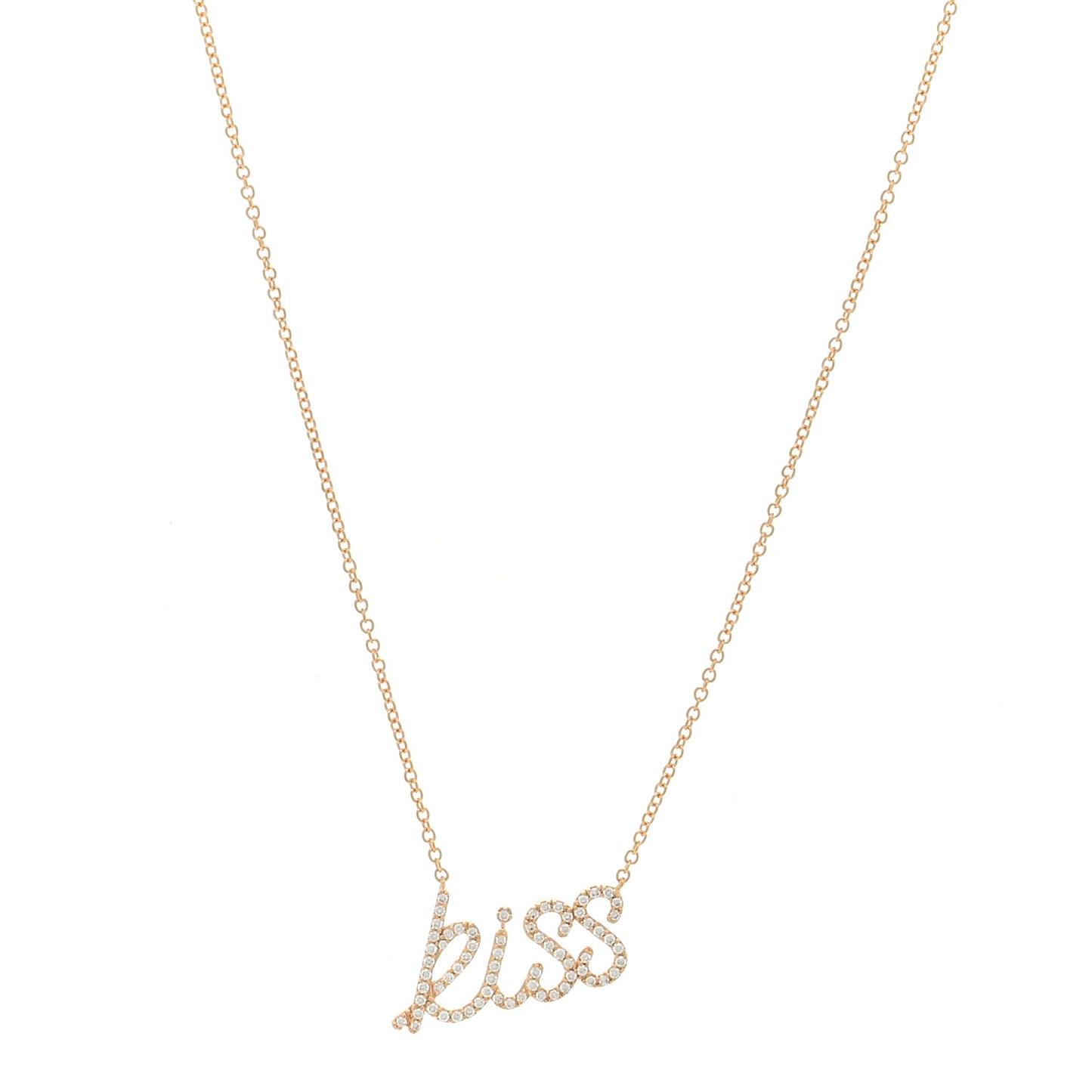 18K Rose Gold Diamond Paloma's Graffiti Kiss Pendant Necklace
