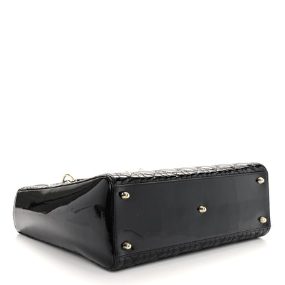 Christian Dior Patent Cannage Large Lady Dior Black 4 of 9
